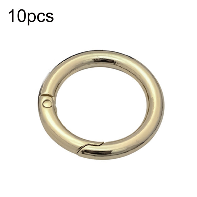 10pcs Zinc Alloy Spring Ring Metal Open Bag Webbing Keychain, 2 inch Light Gold, 2 inch Black, 2 inch Silver, Half-inch Light Gold, Half-inch Black, Half-inch Silver