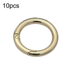 10pcs Zinc Alloy Spring Ring Metal Open Bag Webbing Keychain, Half-inch Light Gold, Half-inch Black, Half-inch Silver, 2 inch Light Gold, 2 inch Black, 2 inch Silver