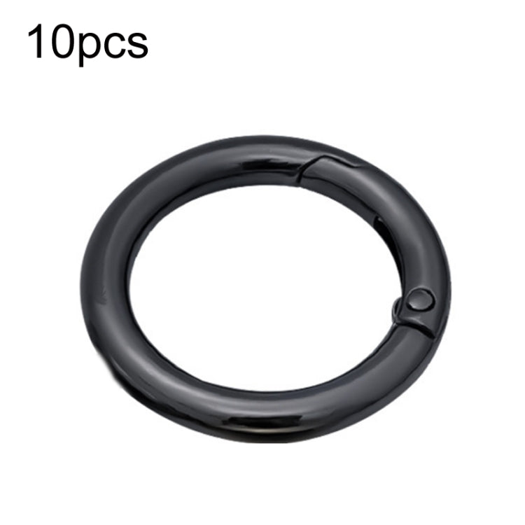 10pcs Zinc Alloy Spring Ring Metal Open Bag Webbing Keychain, 2 inch Light Gold, 2 inch Black, 2 inch Silver, Half-inch Light Gold, Half-inch Black, Half-inch Silver