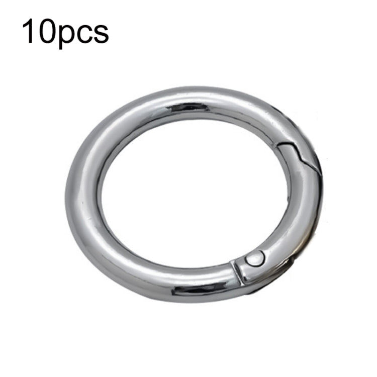 10pcs Zinc Alloy Spring Ring Metal Open Bag Webbing Keychain, 2 inch Light Gold, 2 inch Black, 2 inch Silver, Half-inch Light Gold, Half-inch Black, Half-inch Silver