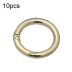 10pcs Zinc Alloy Spring Ring Metal Open Bag Webbing Keychain, 2 inch Light Gold, 2 inch Black, 2 inch Silver, Half-inch Light Gold, Half-inch Black, Half-inch Silver