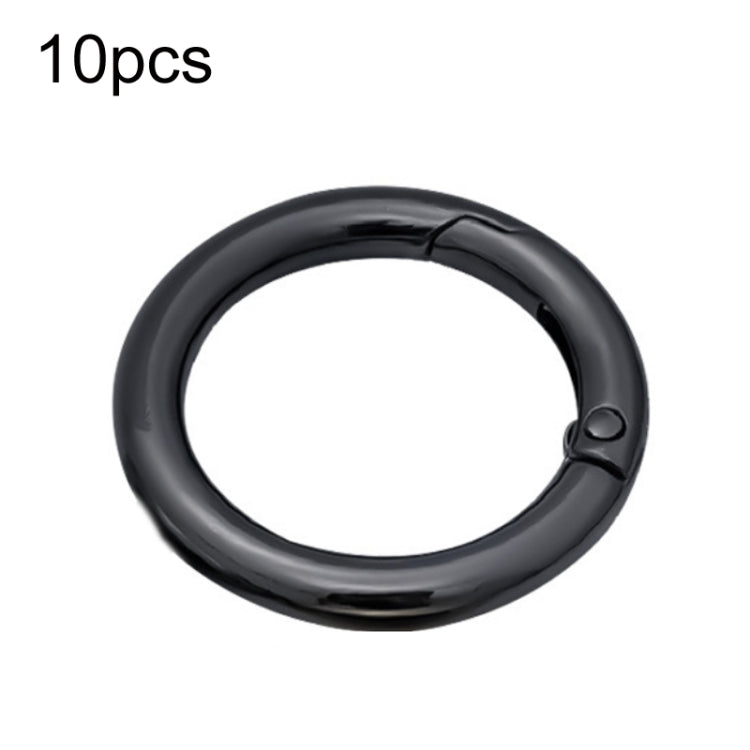 10pcs Zinc Alloy Spring Ring Metal Open Bag Webbing Keychain, 2 inch Light Gold, 2 inch Black, 2 inch Silver, Half-inch Light Gold, Half-inch Black, Half-inch Silver