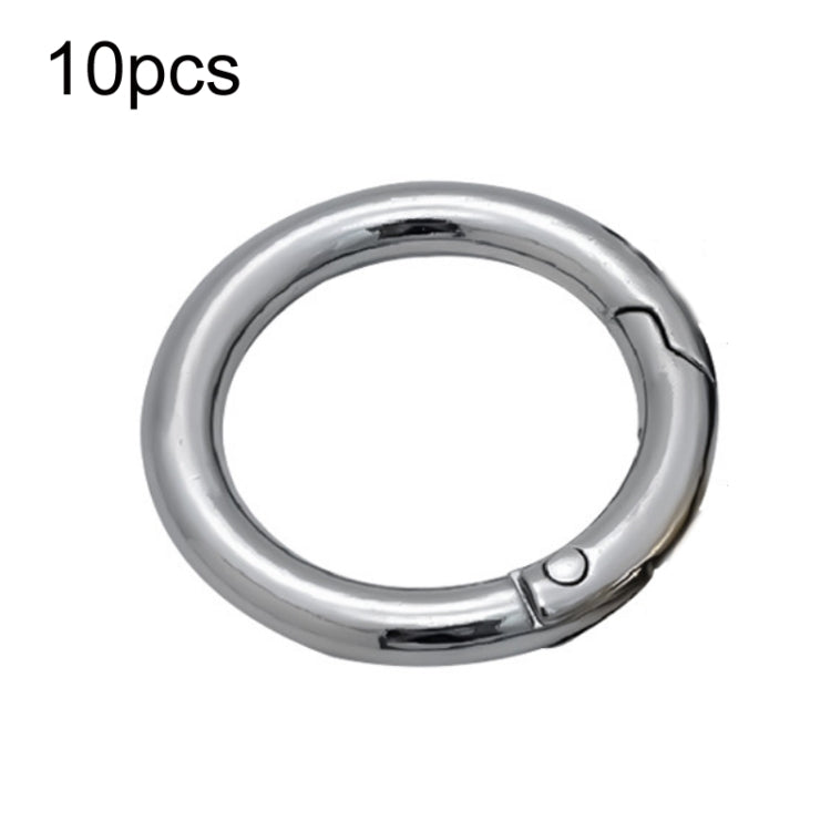 10pcs Zinc Alloy Spring Ring Metal Open Bag Webbing Keychain, 2 inch Light Gold, 2 inch Black, 2 inch Silver, Half-inch Light Gold, Half-inch Black, Half-inch Silver
