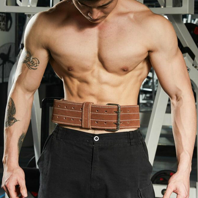 EADEN Cowhide Fitness Waist Protective Belt Squat Weightlifting Waist Support, M, L, XL