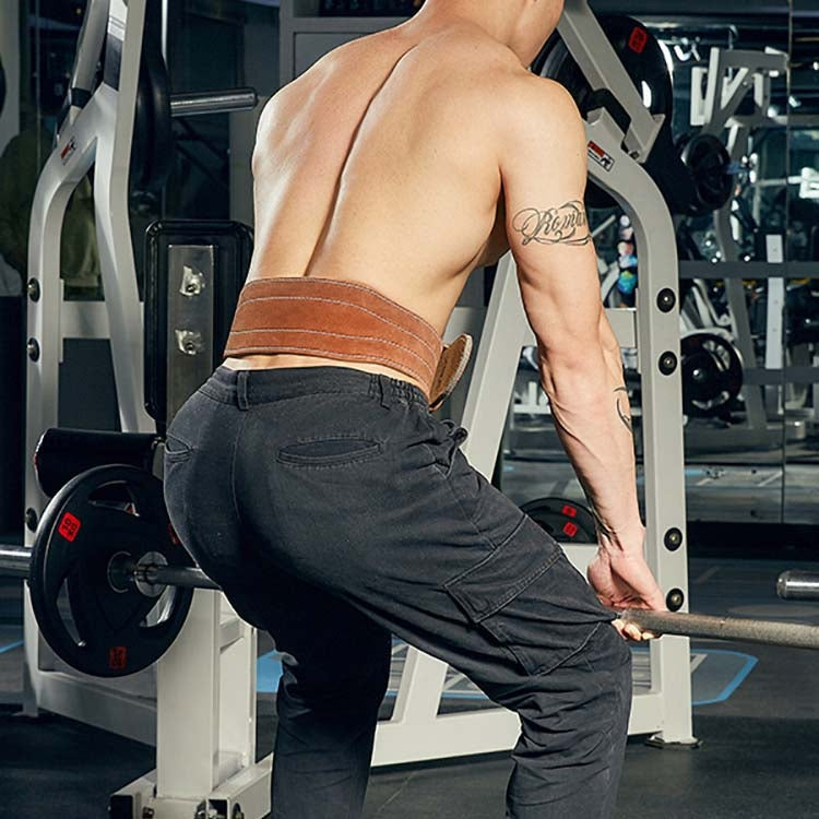 EADEN Cowhide Fitness Waist Protective Belt Squat Weightlifting Waist Support, M, L, XL