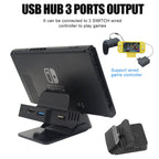 Video Projection Converter Cooling Portable Charging Base For Switch, HDMI, Bluetooth, Keyboard and Mouse, Network Card