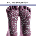 Ladies Over The Knee Yoga Socks Winter Warm Non-Slip Dance Five-Finger Socks, Free Size