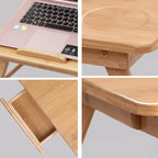 Folding Laptop Desk Bed Card Slot Lifting Type Lazy Computer Desk, Small (50cm) with Drawer, Medium (54cm) with Drawer, Large (72cm) with Drawer