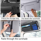 Car Sun Block Glasses Case Document Holder Car Plastic Frame Zipper Type Multi-Function Card Bag Storage Bag, Red, Beige, Pink, Brown, Black