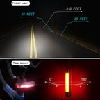 Bike Light USB Rechargeable Mountain Bike Warning Light, Front Light, Front Light + Tail Light
