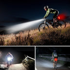 Bike Light USB Rechargeable Mountain Bike Warning Light, Front Light, Front Light + Tail Light
