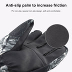 Winter Thermal Ski Gloves Outdoor Waterproof Velvet Gloves Thickening Touch Screen Motorcycle Gloves, M, L, XL