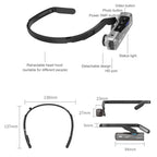 ORDRO EP7 4K Head-Mounted  Auto Focus Live Video Smart Sports Camera, Without Remote Control, With Remote Control