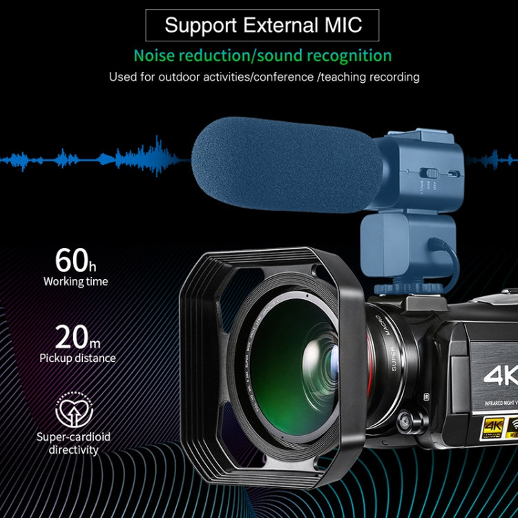 ORDRO AC3 3.1 inch IPS Screen 4K Full HD 13MP Night Vision WiFi Live Camcorder DV Digital Camera, Standard, Standard + Microphone