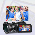 ORDRO AC5 4K HD Night Vision WiFi 12X Optical Zoom Digital Video DV Camera Camcorder, Standard, Standard + Microphone, Standard + Microphone + Handheld Stand, Standard+  Microphone + Fill Light