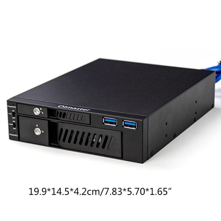 Oimaster MR-6203 Double Bay Optical Drive Hard Drive Box Hard Drive Bracket, MR-6203