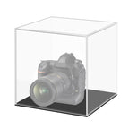 Clear Acrylic Camera Display Cover Plexiglass Display Case Countertop Box, Large 24x24x24cm, Small 10x10x10cm