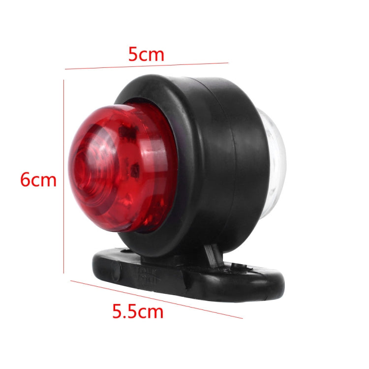 2 Pairs X9 12-24V Mini Double-Sided Red And White Truck Side Lights Modified Special Side Lights, 2 PCS X9
