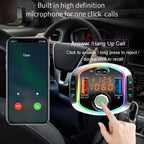 BC63 Colorful Car Card MP3 Player Multifunctional Bluetooth Receiver U Disk Charger Car Cigarette Lighter, BC63