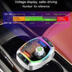 BC63 Colorful Car Card MP3 Player Multifunctional Bluetooth Receiver U Disk Charger Car Cigarette Lighter, BC63