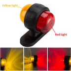 2 PCS R9 12-24V 2 LEDs 2000-4000K Double-Sided Waist Light Truck Side Light Cargo Truck Modification Two-Color Side Tail Light, 2 PCS R9