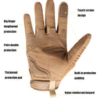 B28 Outdoor Rding Motorcycle Protective Anti-Slip Wear-Resistant Mountaineering Sports Gloves, S, M, L