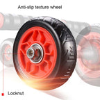HT01 Automatic Rebound Four-Wheel Silent Abdominal Wheel Exercise Fitness Equipment, With Kneeling Pad, with Kneeling Pad+Brake Pads