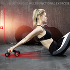 HT01 Automatic Rebound Four-Wheel Silent Abdominal Wheel Exercise Fitness Equipment, With Kneeling Pad, with Kneeling Pad+Brake Pads