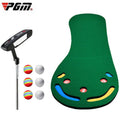 PGM GL002 Indoor Golf Putting Trainer Big Feet Mini Golf Practice Blanket with Putter and Balls, with Putter and Balls Woolen Blanket, with Putter and Balls Lawn