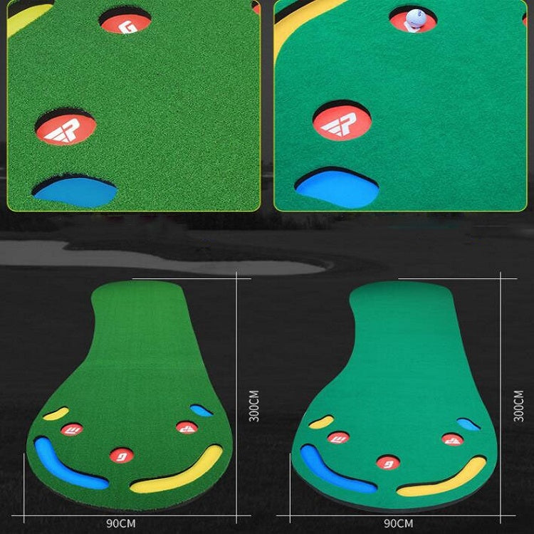 PGM GL002 Indoor Golf Putting Trainer Big Feet Mini Golf Practice Blanket with Putter and Balls, with Putter and Balls Woolen Blanket, with Putter and Balls Lawn