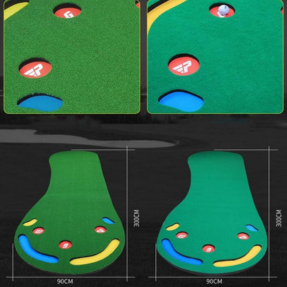 PGM GL002 Indoor Golf Putting Trainer Big Feet Mini Golf Practice Blanket with Putter and Balls, with Putter and Balls Woolen Blanket, with Putter and Balls Lawn
