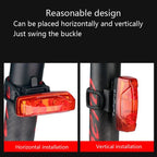 Magnetic Induction Taillight Bicycle Self-Generation Induction Taillight Waterproof Night Riding Safety Warning Light, Magnetic Induction Taillight
