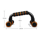 H-Shaped Push-Up Bracket Push-Up Fitness Equipment Home Indoor Chest Expansion Equipment, Black Orange, Black  Green