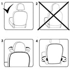 2 PCS Car Seat Back Cover Protector for Kids Kick Mat Car Seat Covers Automobile Kicking Mat, Car Seat Back Cover Protector