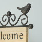 Country Pastoral Iron Birds Welcome Doorplate Wall Decoration Photography Props, A20-AL1899