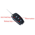 2 Set Universal Sound And Light Car Alarm 12V Vehicle Alarm System Bullet Key Remote Control, Sound And Light Car Alarm
