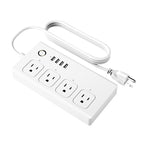 Home Office Wifi Mobile Phone Remote Control Timer Switch Voice Control Power Strip, 1.5m