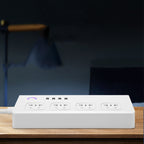 Home Office Wifi Mobile Phone Remote Control Timer Switch Voice Control Power Strip, 1.5m