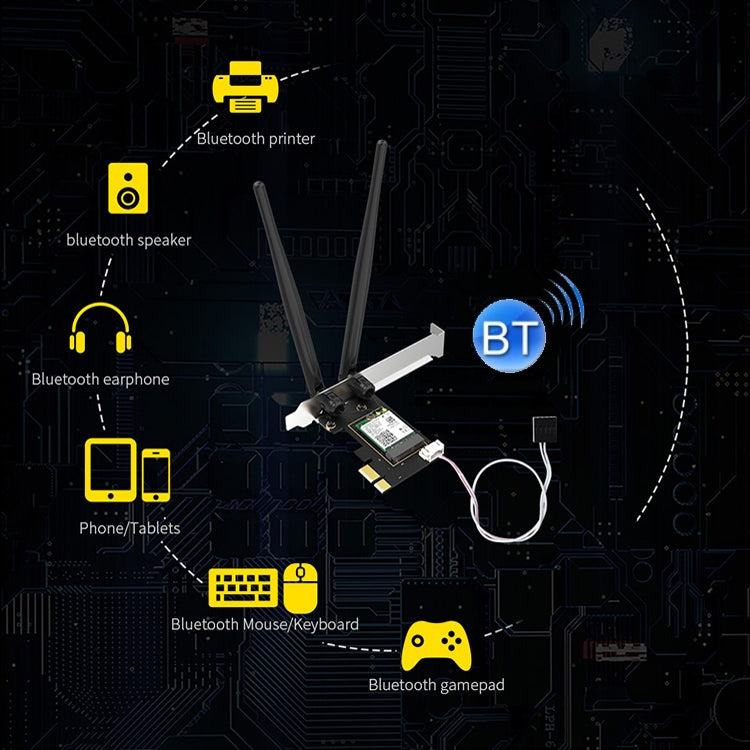 CF-AX200 SE 3000Mbps PCI-E Dual Band Frequency Bluetooth Wireless Network Card