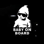 20pcs 14*9CM BABY ON BOARD Cool Rear Reflective Sunglasses Child Car Stickers Warning Decals, BABY ON BOARD
