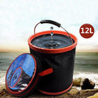 Car Washing Folding Telescopic Bucket Car Household Multifunctional Outdoor Portable Bucket, 12L Folding Telescopic Bucket