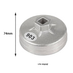 74mm 14 Flute Aluminum Oil Filter Wrench Socket Remover Tool for BMW AUDI Benz, 903