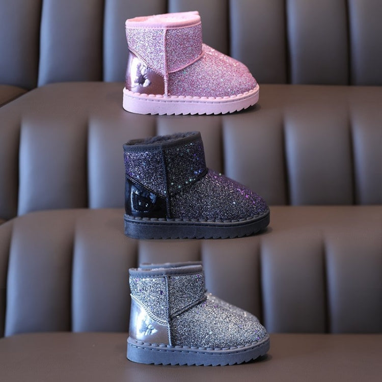 Winter Sequins Padded Warm Snow Boots For Children, 25 Yards 15.3cm, 26 Yards 15.8cm, 27 Yards 16.3cm, 28 Yards 16.8cm, 29 Yards 17.3cm, 30 Yards 17.8cm, 31 Yards 18.3cm, 32 Yards 18.9cm, 33 Yards 19.5cm, 34 Yards 20.1cm, 35 Yards 20.7cm, 36 Yards 21.3cm