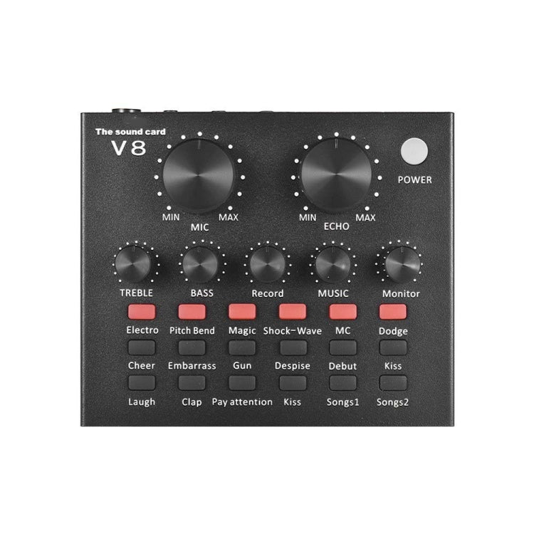 V8 Sound Card Set Dual Mobile Phone Computer Live Broadcast Universal Sound Card, V8 Sound Card