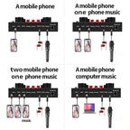 V8S Sound Card Mobile Phone Computer Anchor Live K Song Recording Microphone, English Version, V8S  + Golden Net BM700 Set, V8S  + Black Bet BM700 Set