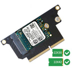 2 PCS NVMe M.2 NGFF SSD Adapter Card For MacBook Pro 13.3 Inch A1708 (2016 - 2017)