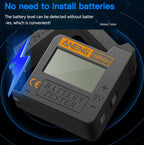 2 PCS ANENG 168MAX Portable Battery Tester High-Precision Battery Power Tester Battery Capacity Tester
