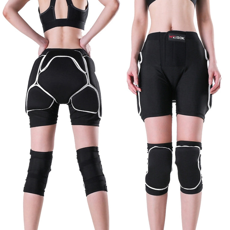 WEISOK Ski Hip Pads Knee Pads Adult Roller Skating Protective Gear, S (30-50kg), M (50-60kg), L (60-70kg), XL (70-90kg)