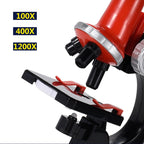 HD 1200 Times Microscope Toys Primary School Biological Science Experiment Equipment Children Educational Toys