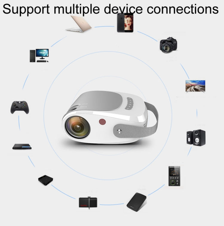 H5 180 ANSI 1280x800 HD Projector With Remote Control, Android 8.0, Support HDMI / USB / TF Card / AV, Basic Edition, Same Screen Version, Smart Version